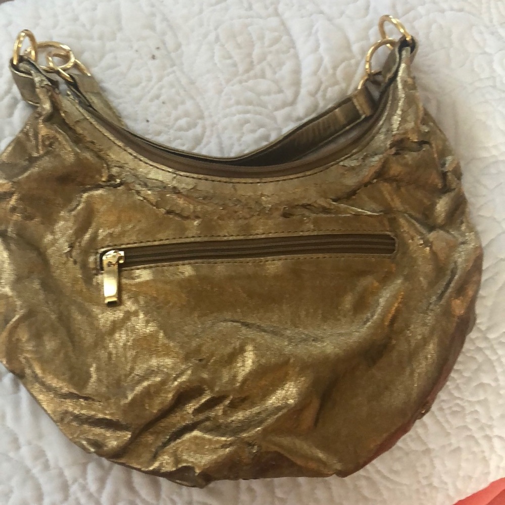Vintage Gold lame w/ sequins purse & changepurse - Picture 2 of 5